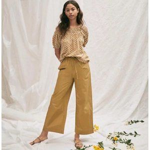 Madewell Daisy Embroidered Puff Sleeve shirt NWOT